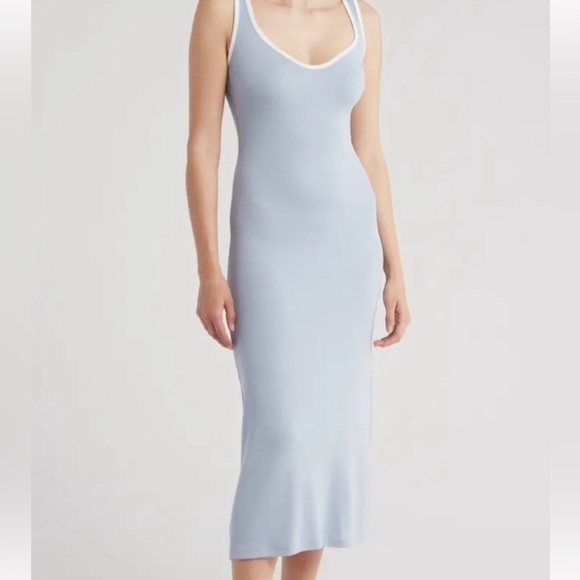 Elodie Dresses & Skirts - Elixir Blue Stretch Knit Maxi Dress